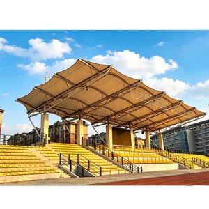 Supports en structure d'acier, supports pour événements, matériaux de membrane ignifuges, supports de membrane PVDF pour toit de tribune de terrain de basket-ball - Product Image 6