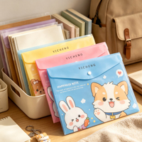 Carpeta de Plástico Vigreat Personalizada con Cierre a Presión, Diseño Atractivo para Almacenamiento Escolar y de Oficina, Venta al Por Mayor