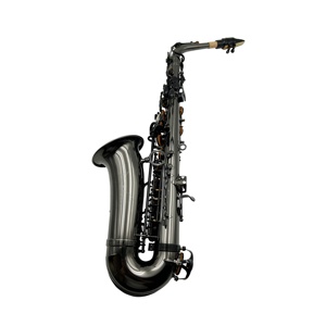 Saxofón <span class=keywords><strong>Alto</strong></span> Profesional SEASOUND OEM JYAS102DBNB, Cuerpo de Níquel Negro, Llaves Plateadas, Tono Eb, Instrumento de Viento Plegable y Ajustable - Product Image 2