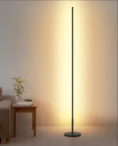 Interior modern metal base 24W LED floor standing lamp for home decorations