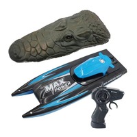 YT 2.4G Jouet bateau télécommandé RC en plastique, simulation électrique, haute vitesse, pour aquarium, piscine, rivière, Alligator et Crocodile