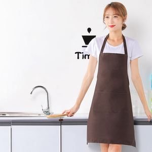 Delantal de Cocina para Mujer, sin Mangas, con 2 Bolsillos, de Poliéster Lavable, Color Negro, para Cocinar, Limpiar, Barbacoa, para Publicidad - Product Image 5
