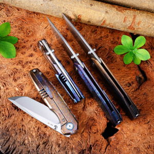 سكين قابل للطي GT-T0071-3 بشفرة تانتو من فولاذ VG-10 ومقبض من التيتانيوم المقاوم للحرارة، يمكن تخصيص الشعار - Product Image 6