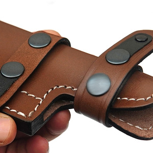 Handmade Leather Knife Sheath Durable <b>Belt</b> Loop Storage Cover for Outdoor Hunting Camping <b>Tools</b> Premium Cowhide Leather Sheath - Product Image 5