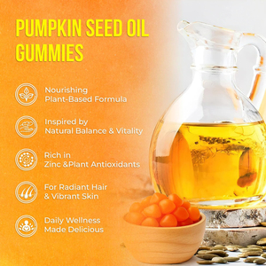 Gomitas <span class=keywords><strong>de</strong></span> Aceite <span class=keywords><strong>de</strong></span> <span class=keywords><strong>Semilla</strong></span> <span class=keywords><strong>de</strong></span> <span class=keywords><strong>Calabaza</strong></span> a Base <span class=keywords><strong>de</strong></span> Plantas <span class=keywords><strong>de</strong></span> Marca Privada OEM, 4000 mg por Porción, con Zinc y Vitamina C <span class=keywords><strong>para</strong></span> el Crecimiento del Cabello y una Piel Joven - Product Image 5