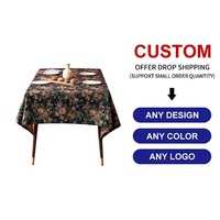 Tissu de couverture de table Jacquard de luxe en gros d'usine OEM/ODM tissu tissé en coton polyester personnalisé pour la décoration intérieure de fête à manger