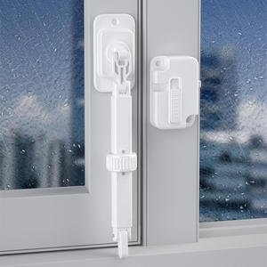 Khóa cửa sổ an toàn cho trẻ nhỏ và vật nuôi, dễ cài đặt màu trắng xám - Product Image 4