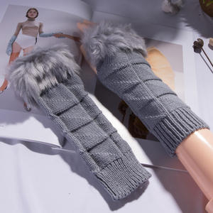 Gants longs sans doigts pour femmes, <span class=keywords><strong>mitaine</strong></span>, chauffe-bras d'hiver, manches tricotées, fins, décontractés, doux, vêtements gothiques pour filles, gants Punk gothiques - Product Image 1