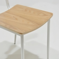 Sgabello da Bar con Gambe in Metallo e Seduta in Acciaio al Carbonio, per Ristorante, Caffè, Casa, Cucina, Altezza Bancone