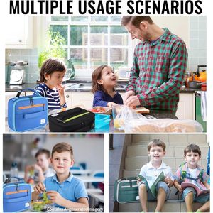 Boîte à lunch isotherme de 7 pouces, souple et réutilisable, pour l'école, le bureau, les enfants et les adultes - Product Image 2