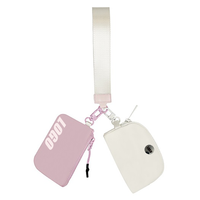 Portefeuille de poignet portable multifonctionnel mini avec fermeture éclair et double poche, personnalisable avec logo, tendance unisexe 2024