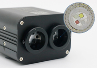 Kit de plafond étoilé pour voiture 20W à double port RGBW, fibres optiques, effet ciel étoilé, contrôle intelligent par application, lumières scintillantes en fibre optique