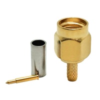 Connecteur RF à sertir SMA-J-1.5 de haute qualité 50 ohms plaqué or mâle pour antennes WIFI RG316 RG174, directement de l'usine