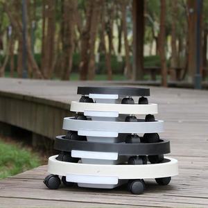 Plateau roulant gris de 28.6cm Plateau de <span class=keywords><strong>pot</strong></span> de fleur <span class=keywords><strong>avec</strong></span> soucoupe de <span class=keywords><strong>pot</strong></span> de roues <span class=keywords><strong>avec</strong></span> roue - Product Image 2