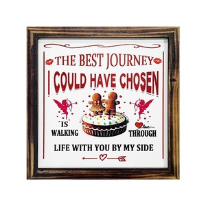 Valentine's Day wooden <b>photo</b> <b>frames</b> with slogans, decorative ornaments, party decorations, wall hangings, and other decorative - Product Image 5