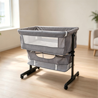 Lit à bascule multifonctionnel Lemoon C968, berceau de chevet, lit à bascule pour bébé, berceau et lit d'enfant, produits de qualité pour poussettes