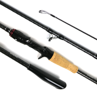 Canne à pêche spinning en carbone L006 1.98m 2.1m 2.13m 2.4m pour eau salée, carpe crucian, jigging, pêche à la mouche, pêche en lac et pêche aux leurres