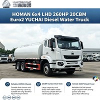 Camions-citerne à eau SINOTRUK HOMAN 6x4 LHD 260HP 20CBM Euro3 YUCHAI Diesel à vendre