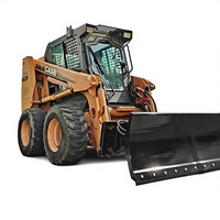 BLVT Cuchilla Quitanieves para Minicargadora, Accesorio Hidráulico de Enganche Rápido Universal con Engranaje de Bomba y Orientación de 4 Vías para Excavadoras de 1T-5T