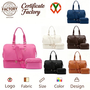 Customization Pink Carry on Overnight Tote Bag Shoe Compartment Large Travel Duffel Bag Women Printed Logo Custom Duffel Bag - Product Image 2