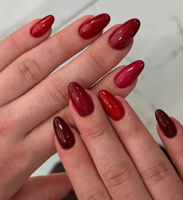 Kit de vernis gel UV rouge classique haute pigmentation, couleur intense, formule à retirer par trempage pour salons professionnels (vente en gros)