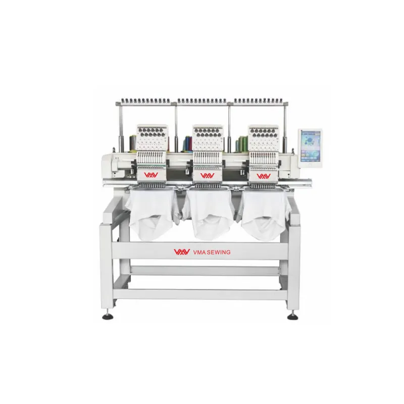 VMA multi-needle 12 with cap driver cap frames three head weave sleeves embroidery and sewing machines