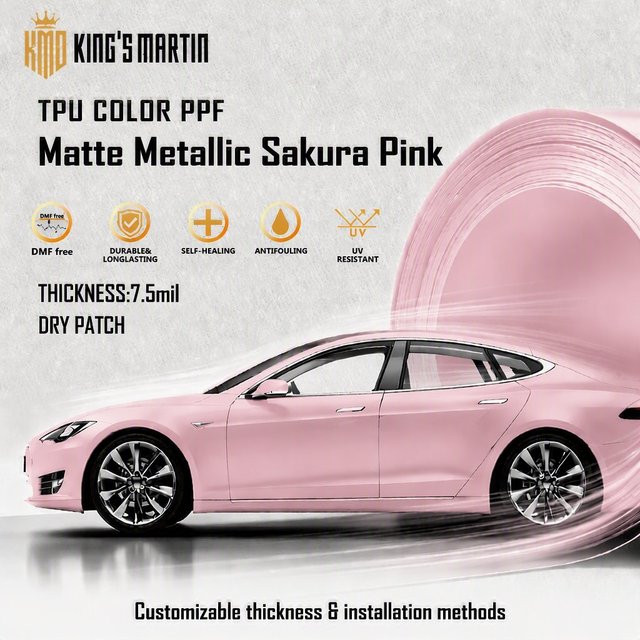 Hydrophobic Aliphatic TPU Color-Changing PPF 7.5mil 1.52*15m Anti-Scratch Self-Healing UV Infrared Resistant Automotive Film