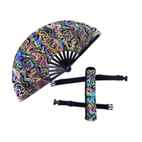 Support de ventilateur 13 pouces Pride Outfits Rave Accessoires Flash Réfléchissant Hand Fan Holster