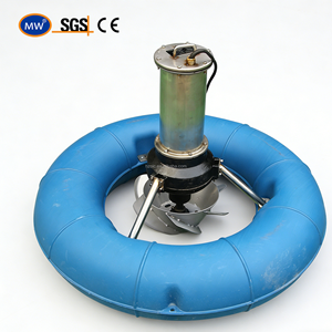 Aérateur électrique à roue à aubes flottante automatique à 4 lames, efficace pour les étangs à poissons, les fermes de crevettes et les opérations <span class=keywords><strong>d</strong></span>'aquaculture - Product Image 5