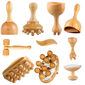 Ensemble de rouleaux de Massage en bois de qualité supérieure Cellulite outil de mise en forme du corps pour Maderoterapia thérapie du bois produits de Massage en bois - Product Image 4