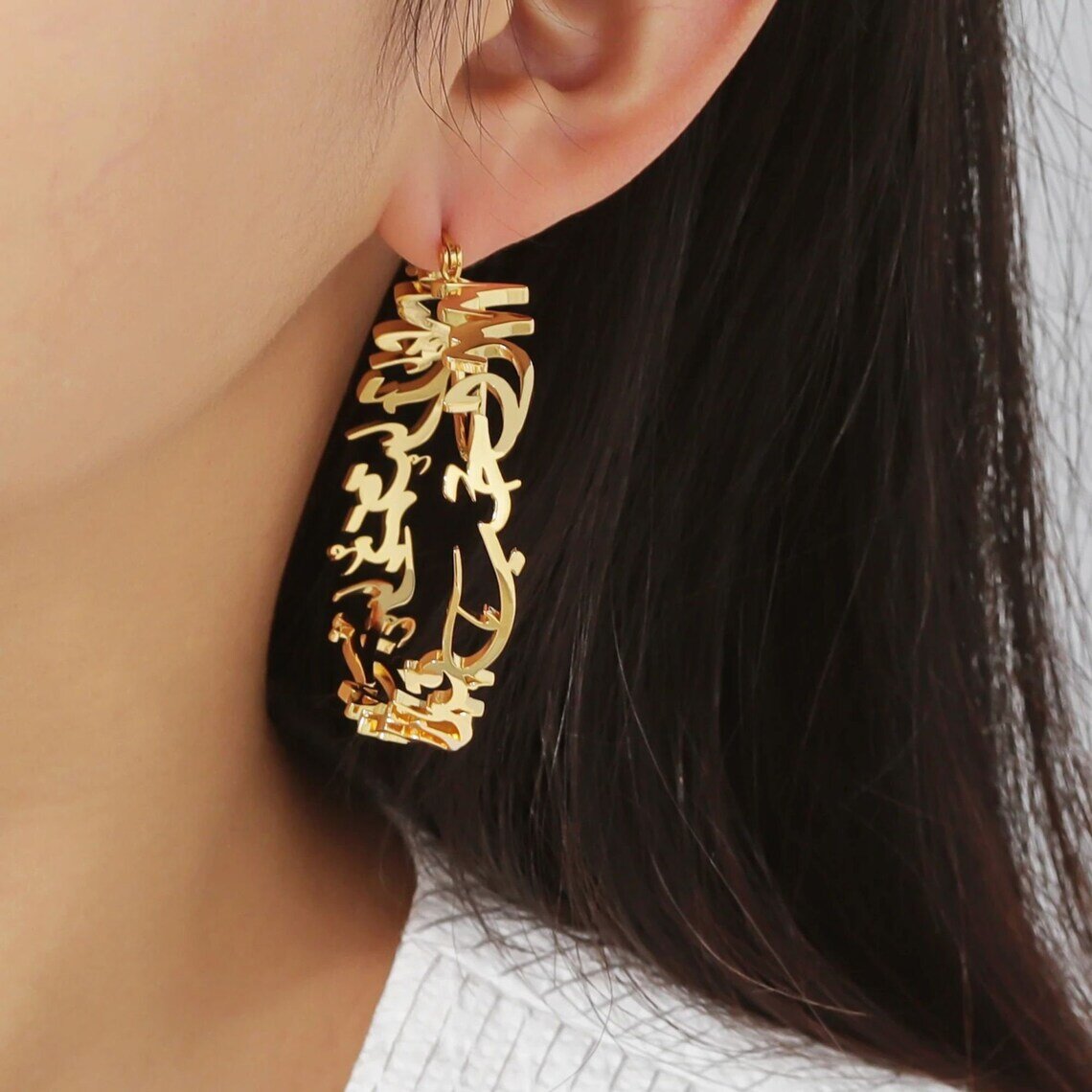 personalization arabic earrings