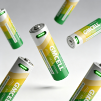 Batterie liquide lithium-ion rechargeable USB Type-C AA 1,5 V 2500 mWh avec port USB GMCELL 1000 cycles