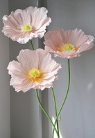 Fleur de mariage artificielle en papier coquelicot géant réaliste fait à la main avec support pour la rentrée des classes et la fête des mères fleurs décoratives