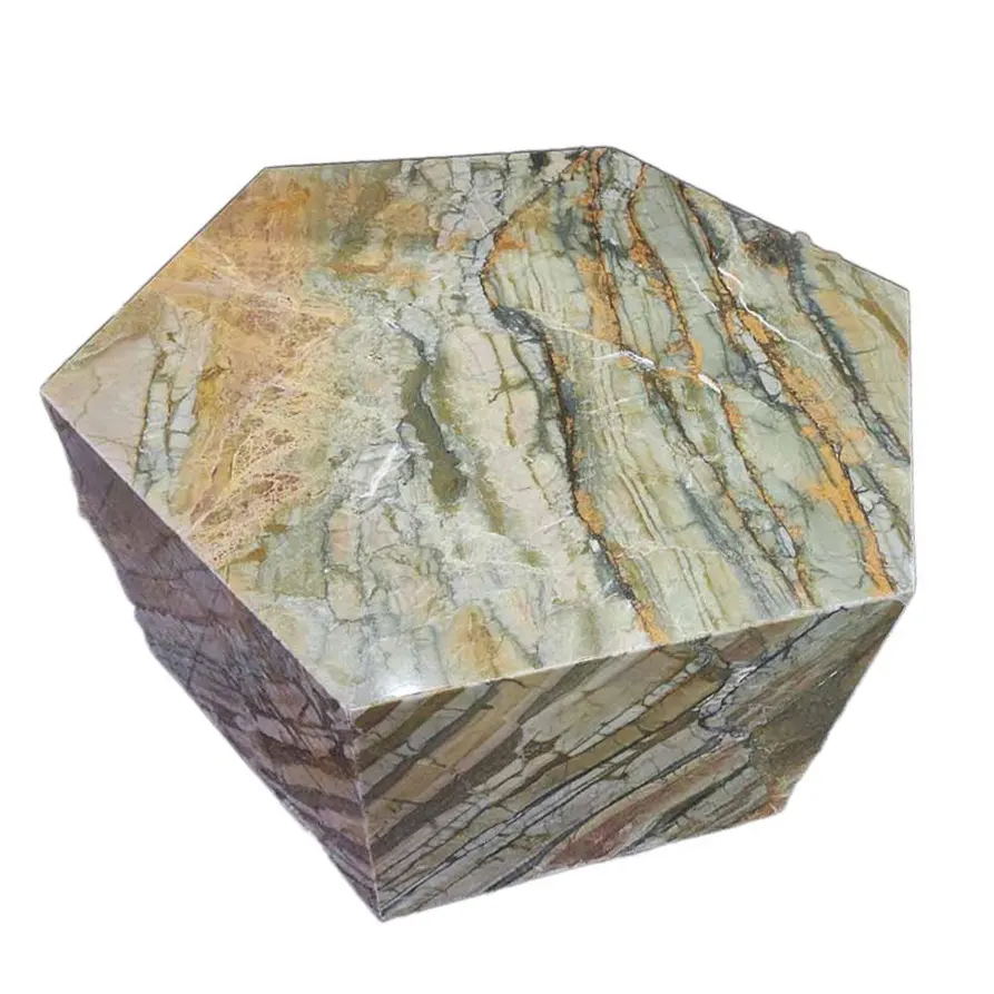Customized Hexagon Marble Coffee Table Side Table