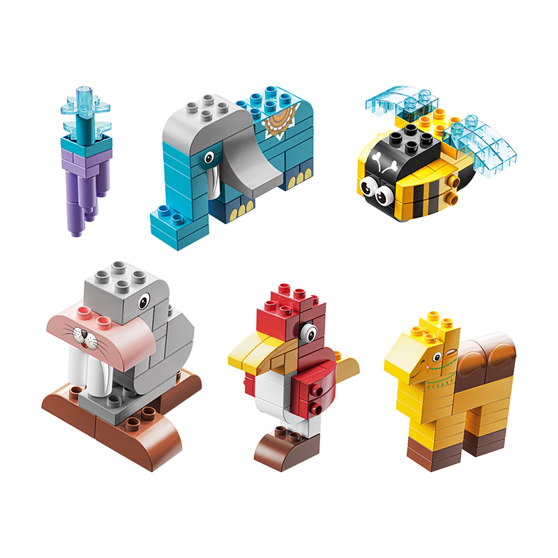 Set Micro Blocchi Da Costruzione WKLJM-07 - Animali Carini, Progetto Fai-da-Te Con Scatola, Per Adulti E Bambini (Orso) - 2