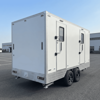Unité Sanitaire Mobile Autonome avec Pompe à Eau Manuelle Antidérapante pour Chantiers de Construction de Lignes Électriques