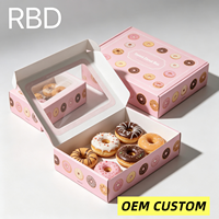 Kit d'emballage de pâtisserie en papier kraft recyclable de luxe, fermeture magnétique, boîte cadeau pour gâteau ou beignets, logo imprimé, laminage mat