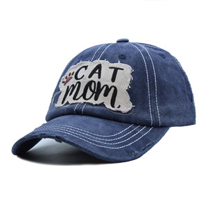 Gorra de Béisbol Bordada con Diseño de Mamá de Gatos Blancos, Ajustable, Unisex, de 6 Paneles, Informal, con Parche Frontal de Hilo de Algodón - Product Image 4
