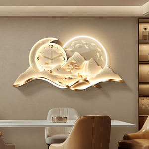 Quadri Decorativi di Alta Gamma per Soggiorno, Orologio con Incisione Acrilica, Decorazione Moderna di Lusso, Dipinto Artistico da Parete con LED - Product Image 2