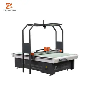 JINAN ZHUOXING Automatic CNC PU And Natural Leather Shoes Bags Knife Cutting Machine