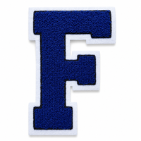 Offre Spéciale – Patch Brodé Personnalisé en Chenille Lettre A-Z (F) Grande Taille pour Veste et Vêtements