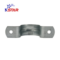 Collier de serrage à deux trous en acier galvanisé pour conduit EMT, fixation rapide, support en U, accessoires de tuyauterie argentés