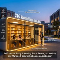 HAUMR Library Holds Locker RemoteLocker: Estructuras Modulares Personalizables de Lujo y Modernas para Cabinas, Barra de Libros Inteligente para Campus