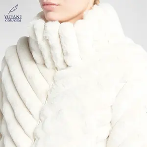 YuFan ODM toptan özel düz renk bayanlar gevşek ceket Sherpa kış ceket kadınlar için sokak moda polar
