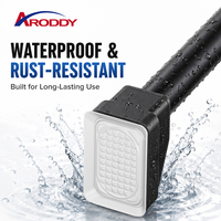 ARODDY Tringle à rideau robuste à tension réglable sans perçage, base de 30 000 m², tube renforcé de 32 mm d'épaisseur, micro-réglage de 1,1 à 3,5 m