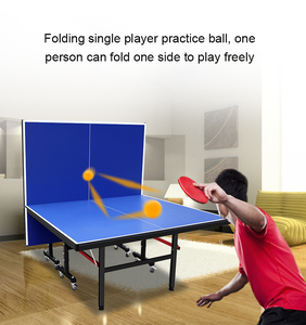 Mesa <span class=keywords><strong>de</strong></span> Tenis <span class=keywords><strong>de</strong></span> Mesa Profesional para Interiores, Moderna, Móvil y Plegable, <span class=keywords><strong>con</strong></span> Red, Pelotas y Raquetas - Product Image 6