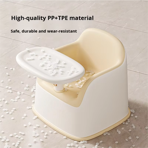 Kursi Bayi Portabel 2-in-1 Anti-Tip Multi-Fungsi Plastik, <span class=keywords><strong>Sofa</strong></span> Kursi Tinggi untuk Belajar Makan dan Pertumbuhan - Product Image 4