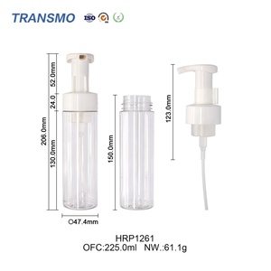 Botella de Plástico con Bomba de Espuma de 200 ml al por Mayor para Loción, Mascarilla Facial, Logotipo Personalizado para Envases de Champú y Cosméticos - Product Image 1