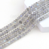 Perles de pierre d'espacement de rondelle à facettes naturelles de 3x5mm multi couleurs pour la fabrication de bijoux à bricoler soi-même 3mm x 5mm