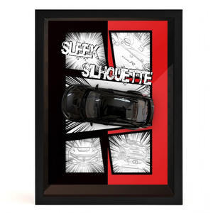 1:32 cadre Photo moulé sous pression jouets alliage voiture de sport modèle décoration murale 3D voiture de course suspendu peinture Collection garçon cadeau - Product Image 5